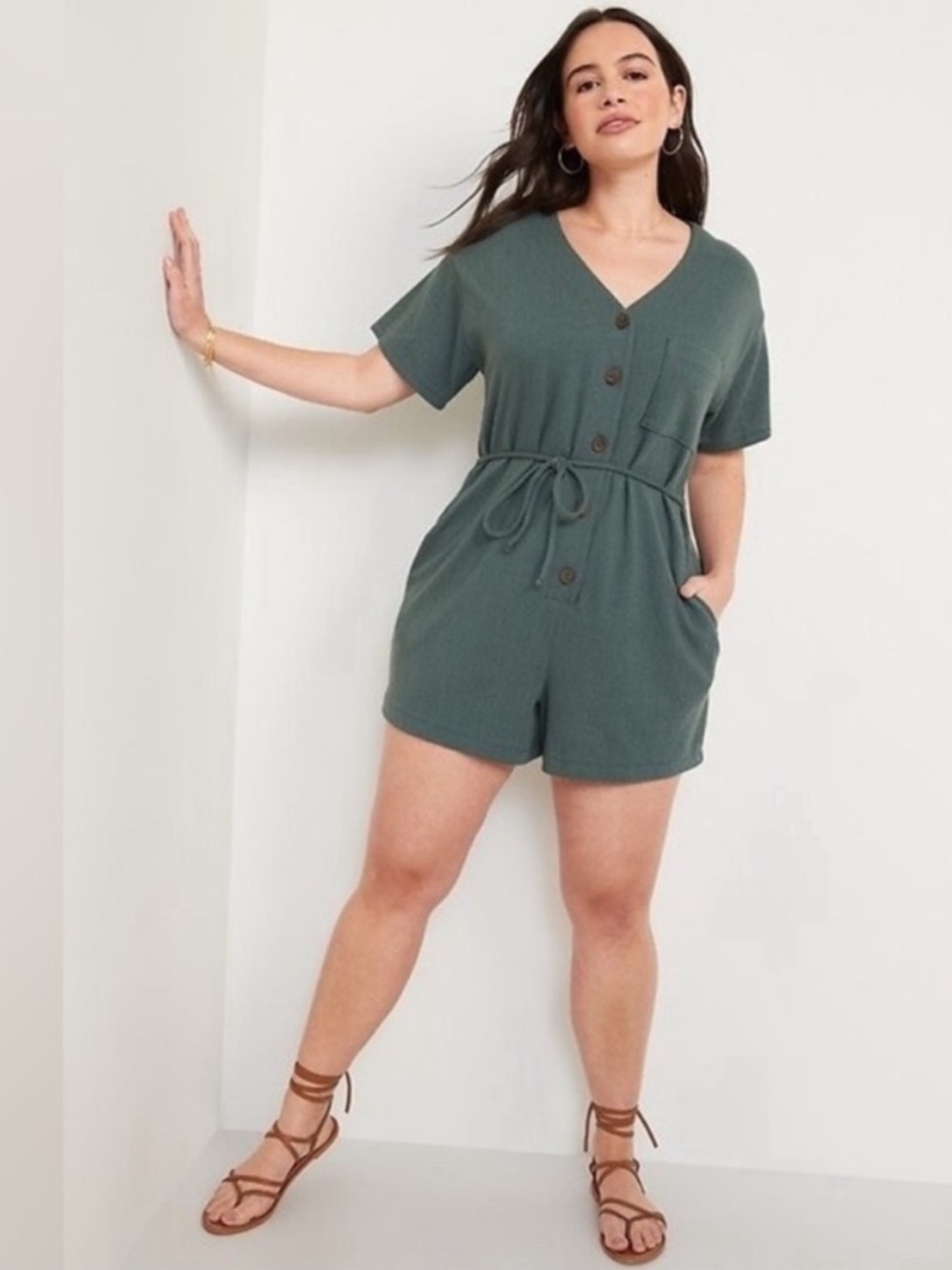OLD NAVY |  Textured-Knit Utility Romper